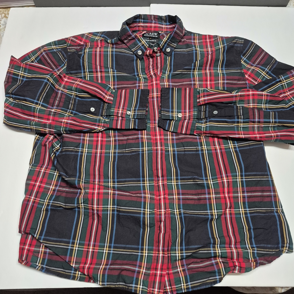 J. Crew Red Plaid Button Down Shirt